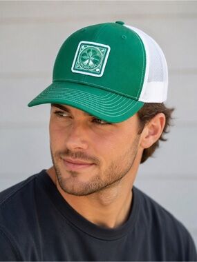 Richardson 112 Chicago 2024 Shamrock Trucker Hat Green White Snapback